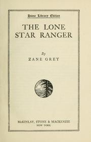 Cover of: The Lone Star ranger