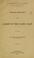 Cover of: Artificial propagation of the salmons of the Pacific Coast