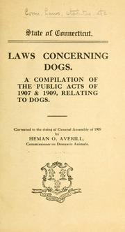 Cover of: Laws concerning dogs.