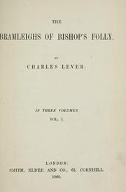 Cover of: The Bramleighs of Bishop's Folly by Charles James Lever