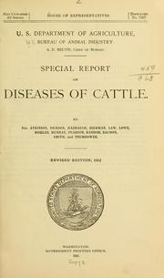 Cover of: Special report on diseases of cattle. by United States. Dept. of Agriculture. Bureau of Animal Industry.