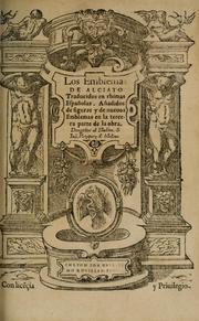 Cover of: Los emblemas de Alciato: traducidos en rhimas españolas ...