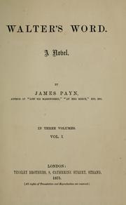 Cover of: Walter's word by James Payn