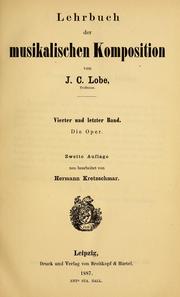 Cover of: Lehrbuch der musikalischen Komposition