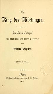 Cover of: Der Ring des Nibelungen by Richard Wagner