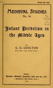 Cover of: Infant perdition in the middle ages