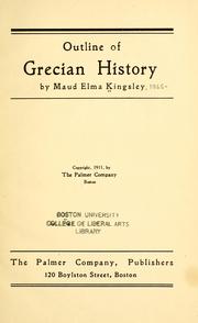 Cover of: Outline of Grecian history.