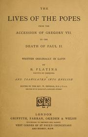 Cover of: The lives of the popes. by Platina