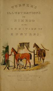 Turner's illustrations to Nimrod on the condition of hunters by Joseph Mallord William Turner