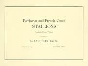 Cover of: Percheron and French Coach stallions imported from France
