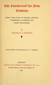 Cover of: The  founders of the new devotion by Thomas à Kempis