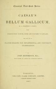 Caesars Bellum Gallicum, (B. I., Chapters I-XXXIII.)