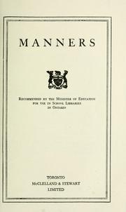 Cover of: Manners by 