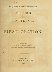 Cover of: Cicero Against Catiline by J.E. Wetherell