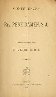 Cover of: Conférences du Rév. Père Damen, S.J.