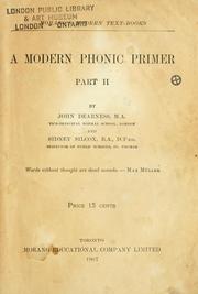 Cover of: A modern phonic reader: part II. by John Dearness