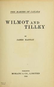 Cover of: Wilmot and Tilley by Hannay, James