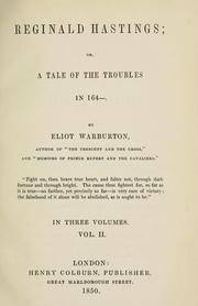 Cover of: Reginald Hastings by Warburton, Eliot