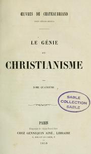Cover of: Le génie du christianisme. by François-René de Chateaubriand