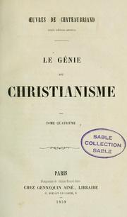 Cover of: Le génie du christianisme. by François-René de Chateaubriand, François-René de Chateaubriand