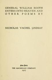 Cover of: General William Booth enters into heaven by Vachel Lindsay