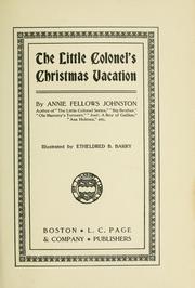 Cover of: The Little Colonel's Christmas vacation