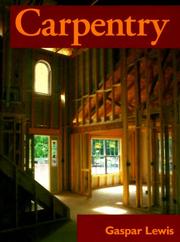 Cover of: Carpentry by Gaspar J. Lewis, Gaspar J. Lewis