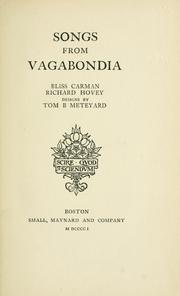 Cover of: Songs from Vagabondia by Bliss Carman