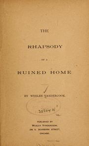 Cover of: The rhapsody of a ruined home