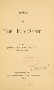 Cover of: Hymns to the Holy Spirit.