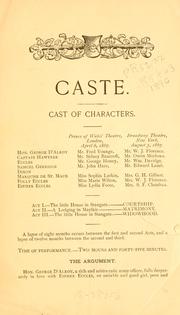 Cover of: Caste: an original comedy in three acts