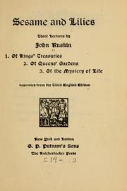 Cover of: Sesame and lilies by John Ruskin