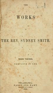 Cover of: work of Sydney Smith.