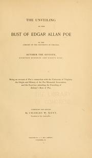 The unveiling of the bust of Edgar Allan Poe in the library of the University of Virginia