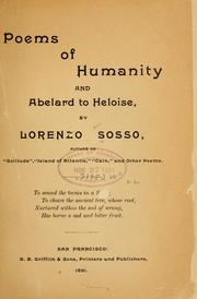 Cover of: Poems on humanity and Abelard to Heloise by Lorenzo Sosso