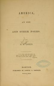 Cover of: America: an ode; and other poems