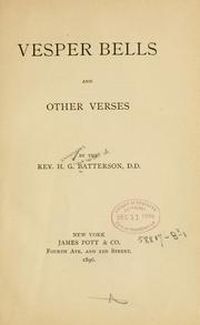 Cover of: Vesper bells, and other verses