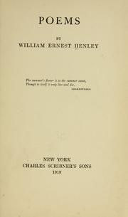 Cover of: Poems by William Ernest Henley