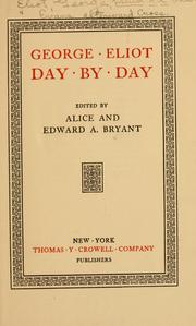 Cover of: George Eliot day by day