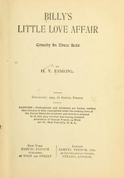 Cover of: Billy's little love affair by H. V. Esmond