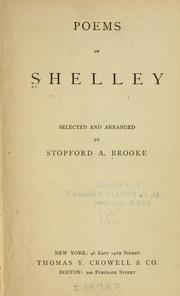 Cover of: Poems of Shelley by Percy Bysshe Shelley