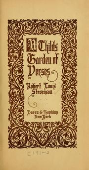 Cover of: A child's garden of verses by Robert Louis Stevenson