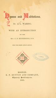 Cover of: Hymns and meditations. by Anna Letitia Waring