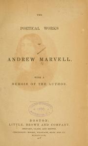 The poetical works of Andrew Marvell by Andrew Marvell