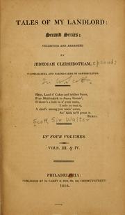 Tales of my landlord: Second series, collected and arranged by Jedediah Cleishbotham [pseud.] .. by Sir Walter Scott