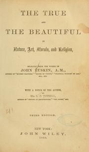 Cover of: true and the beautiful in nature, art, morals, and religion