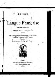 Cover of: Etudes de langue francaise: XVIe & XVIIe siecles