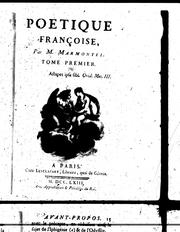 Cover of: Poetique françoise