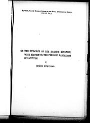 Cover of: On the dynamics of the earth's rotation with respect to the periodic variations of latitude