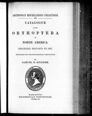 Cover of: Catalogue of the Orthoptera of North America described previous to 1867 by Samuel Hubbard Scudder